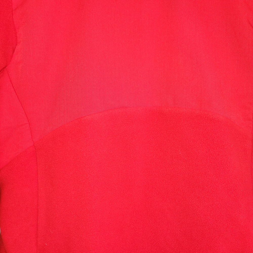 FIGS Vibrant Red On Shift Full Zip Fleece Jacket Size M 7 Pockets Mock Neck Soft - Picture 9 of 16